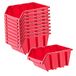 KADAX Workshop stapelkist, stapelbox van PP-kunststof, opbergbox in verschillende maten, opbergdozen voor gereedschapswand, opbergdoos, sorteerdoos (rood, 10 stuks, 115 x 80 mm)