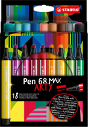 STABILO Pen 68 MAX, ARTY etui 18 kleuren (768/24, 58, 56, 19, 48, 54, 44, 33, 36, 51, 13, 57, 32, 26, 89, 45, 94, 46 )