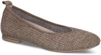 Caprice Dames Ballerina 9-22112-46 326 G-breedte Maat: 42 EU Bruin Leer/Textiel