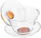 Set de 4 tasses à café en verre sans marque avec couvercle
