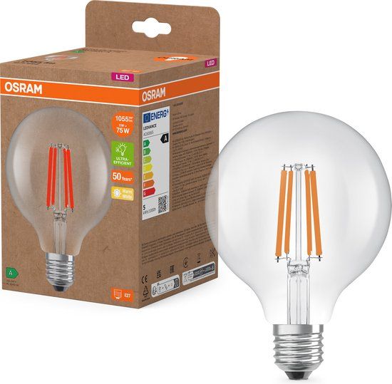 Osram LED E27 Edison Bulb - 5W, 1055 lm, 4000K Cool White