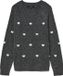 Vero Moda Trui Vmdoffy Intarsia Ls O-nck Pullov Ga 10330790 Dark Grey Melan/w.white H Dames Maat - S