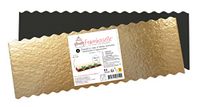 Framboiselle - Set van 4 rechthoekige taartstandaarden, goud & zwart, 24 x 24 cm – gebak, desserts – FRA8950