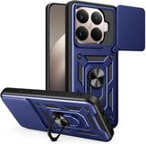 Techsuit Hoesje geschikt voor Xiaomi 15T Pro - Camshield Back Cover - Blauw