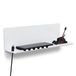 OEM Helke wandplank 30 x 9 x 9 cm 5 haken en kabelhouder. Hangplank van gepoedercoat plaatstaal. Sleutelhouder organizer en brieven voor entree, keuken, kantoor. witte kleur