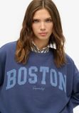 Superdry Athletic Essentials relaxed sweatshirt met ronde hals voor dames in mariner navy