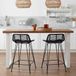 Maison Exclusive - Lot de 2 tabourets de bar, noir, 44 x 45 x 76 cm, en rotin et en acier