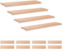 vidaXL Trapmatten 12 stuks Naturel 110 x 30 x 2 cm Massief beukenhout