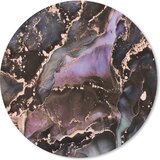 MousePadParadise Ronde Muismat - Marmer Goud Roze - 50x50 cm