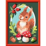 Ravensburger CreArt, Malen nach Zahlen mit Gips gießen - Liebes Eichhörnchen
