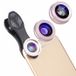 APEXEL 3 in 1 Camera Lens Clip Roze - Fisheye/Wide Angle/Macro Lens