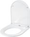 Bolt Edge D-Form Toiletzitting Softclose – WC-zitting met zachte sluiting en snelsluiting – UF Duroplast, wit – Antibacterieel en roestvrijstalen scharnieren