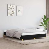 vidaXL Bedframe zonder matras, stof, zwart, 140x200 cm