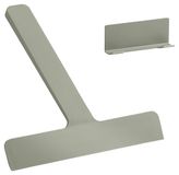 Zone Denmark Ume Douchewisser – Wisser douche met Houder – Zelfklevende Ophanghaak – Trekker douche Silicone – Badkamer Accessoire – Anti-roest Design – Olijfgroen – 24×22×2,2 cm