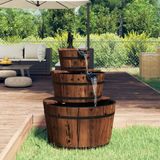 vidaXL Waterfontein met pomp 60x60x94 cm massief vurenhout - Bruin