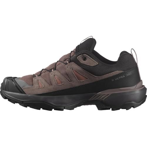 Salomon Dames X Ultra 360 Leather Gore-tex wandelschoen, cognac Peppercorn Black, 41.50 EU