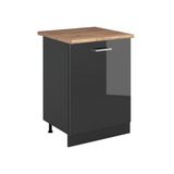 Vicco R-Line meuble bas de cuisine, anthracite brillant/anthracite 60 cm