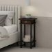 Furinno Hoog Nachtkastje met Bin, Engineered Wood, Espresso/Bruin, 1-Pack, Plastic Polen