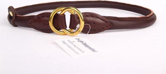 Dog's Companion - Leren Sliphalsband - Bruin - 75cm
