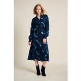POM Amsterdam Robe Bleu Plumes et Fleurs - Taille 38