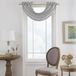 Elrene Home Fashions Versailles Kamer-verduisterende Faux-Silk Waterval Venster Valance, Accessoire voor Slaapkamer of Woonkamer Ramen met Rod Pocket Tabs, 52" x 36", 1 Valance, Grijs