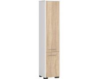 Akord Kolomkast voor Badkamer FIN Wit – Sonoma Eik 30 x 140 x 30 cm