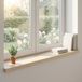 vidaXL - Raamprofielen - 2 stuks - Wit - 100 x 25 x 2 cm - Massief Eikenhout