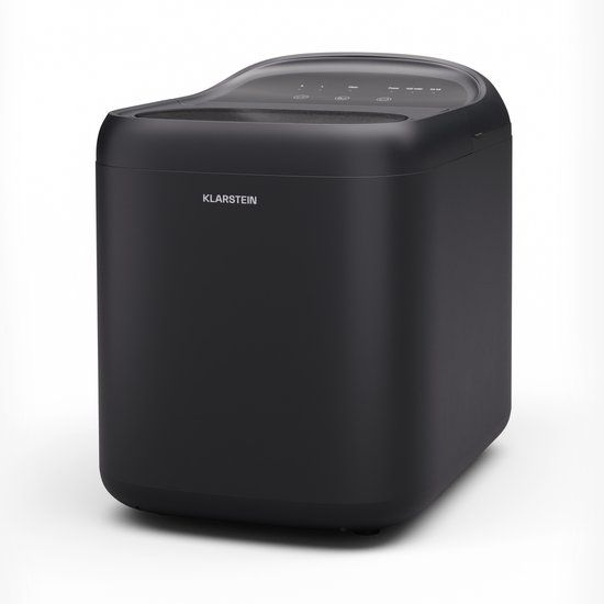 Klarstein SparkIce ijsblokjesmachine, 15 kg/24 uur, 6 min, 2 maten, automatische reiniging, touchscreen, inclusief schep, zelfgemaakte ijsblokjesmachine, klein tot zwart