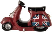 Clayre & Eef Lampe de nuit enfant Scooter LED 27x10x16 cm Rouge Plastique