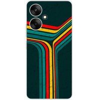 Xiaomi Redmi 13C 5G Retro lines bedrukt siliconen hoesje