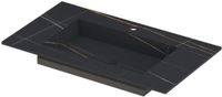 Wastafel INK Post Wastafel Keramische Slab Envelop Bak met 1 Kraangat - 800x450x10 mm - Lauren Black Mat