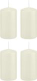 Trend Candles Bougie cylindrique/bougie tronc - 4x - blanc ivoire - 6 x 12 cm - 40 heures de combustion