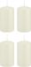 Trend Candles Bougie cylindrique/bougie tronc - 4x - blanc ivoire - 6 x 12 cm - 40 heures de combustion
