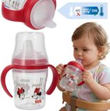 sarcia.eu NUK DISNEY Minnie Mouse Veilige drinkfles voor beginnende drinkers, handvatten, tegen koliek, siliconen anti-lek speen 150ml 6m+