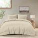 TRANKIELO® Housse de couette 155x220 cm Beige