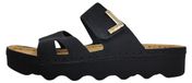 Rohde Foggia-D Damenschuhe Hausschuhe Pantolette Schwarz Freizeit