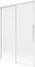 Mexen Rox badwand 2-delig schuifbaar 120 x 150 cm, transparant, wit