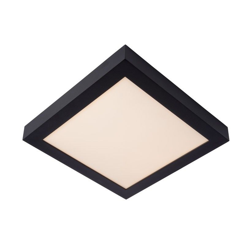 Lucide BRICE-LED Plafonnier Badkamer - LED Dimb. - 1x30W 3000K - IP44 - Zwart