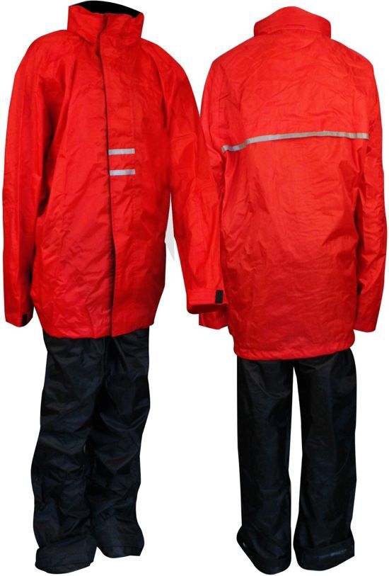 Ralka Regenpak - Kinderen - Unisex - Maat 128 - Rood