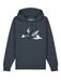 Watapparel Sweatshirt ' Spacewhale ' blauw / antraciet / wit