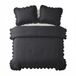 Sleeptime Lazy Couette Volants Anthracite 200 x 200 cm