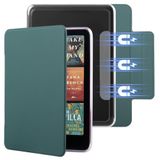 Afneembare Kindle Afneembare magnetische hoes compatibel met Kindle Paperwhite 12e generatie 2025/2024 & Colorsoft, 7 inch shell cover cover lichtgewicht case met auto wake/slaap (middernachtgroen)