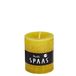 SPAAS Rustieke geurloze cilinderkaars 68/80 mm, ± 30 uur - herfstgeel