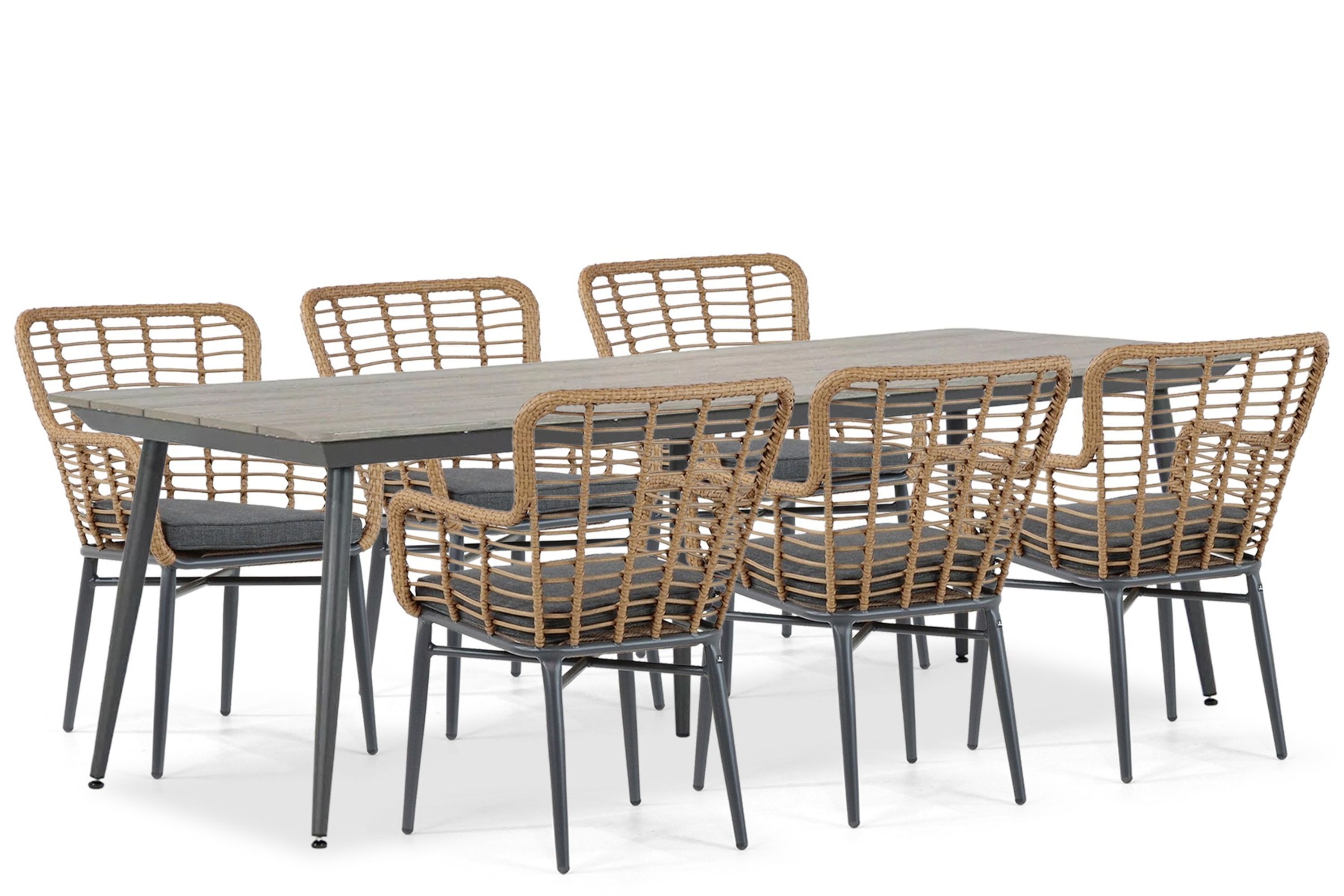 De Laan Projects De Laan Toledo/Matale 240 cm dining tuinset 7-delig