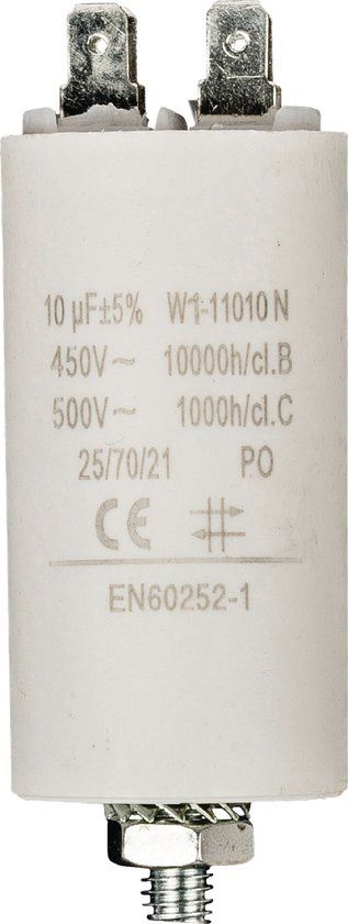 Fixapart W1-11010N Condensator 10.0 uf / 450 V + Aarde