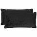 vidaXL - Kussensloop - 2 stuks - Zwart - 40 x 80 cm - Flanel