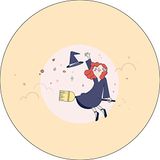 Bonateks Ronde digitaal bedrukte muismat, antislip onderkant, voor kantoor en thuis, diameter: 22 cm