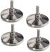 SOTECH 4 pièces Vis de réglage M8 x 30 mm Ø 40 mm véritable acier inoxydable (SS201) réglable en hauteur avec pied en caoutchouc pieds de meuble pieds réglables