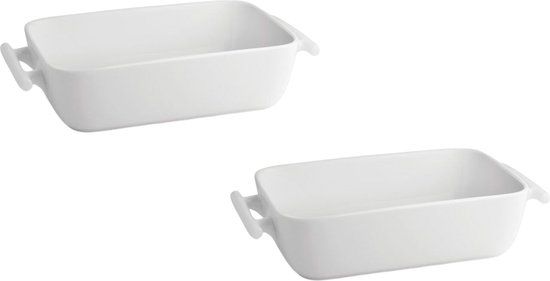 Yong Ovenschalen Yong Squito - Wit - 19 x 12 x 6 cm / 720 ml - 2 stuks
