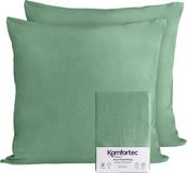 Komfortec Set van 2 Premium Jersey Kussenslopen 40x40 cm - Superzachte Kussenhoes – 100% Coton – 150 g/m² - Vert